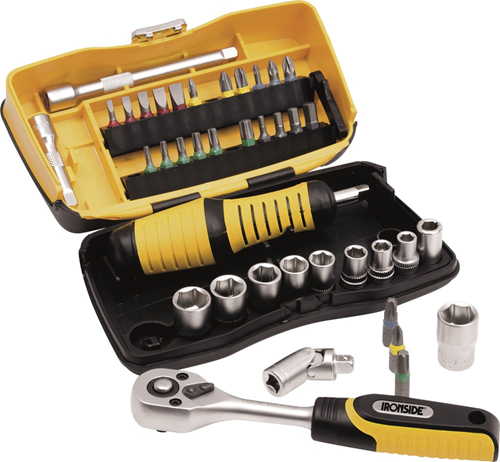 Dopsleutel-/Bitset Ironside - 39-DELIG 1/4'' Dopsleutel-/Bitset Ironside - 39-DELIG 1/4''