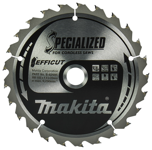 Cirkelzaagblad Hm Makita - 165X1.4X20MM 25T ATAFR Cirkelzaagblad Hm Makita - 165X1.4X20MM 25T ATAFR
