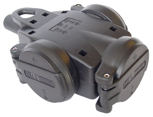 Verdeelblok Rubber 3-Voudig Zonder Kabel - 'EITJE' 230V IP54 Verdeelblok Rubber 3-Voudig Zonder Kabel - 'EITJE' 230V IP54