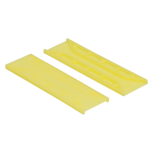 Beglazingsblokjes Tunnel Kunststof - 30X4X100MM GEEL Beglazingsblokjes Tunnel Kunststof - 30X4X100MM GEEL