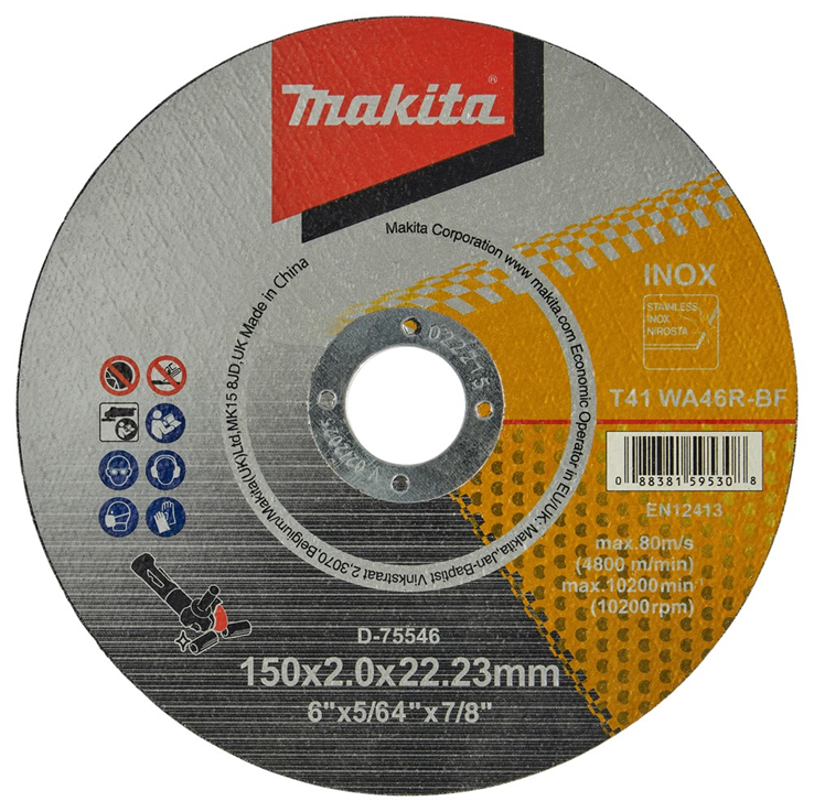 doorslijpschijf staal/rvs makita doorslijpschijf staal/rvs makita