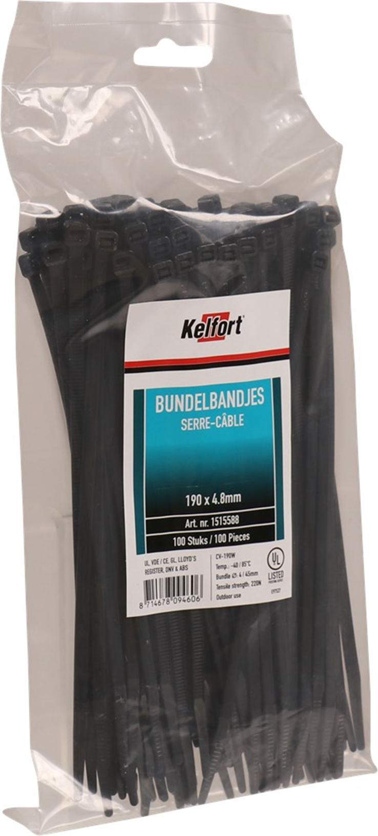 kabelbindband zwart kelfort kabelbindband zwart kelfort