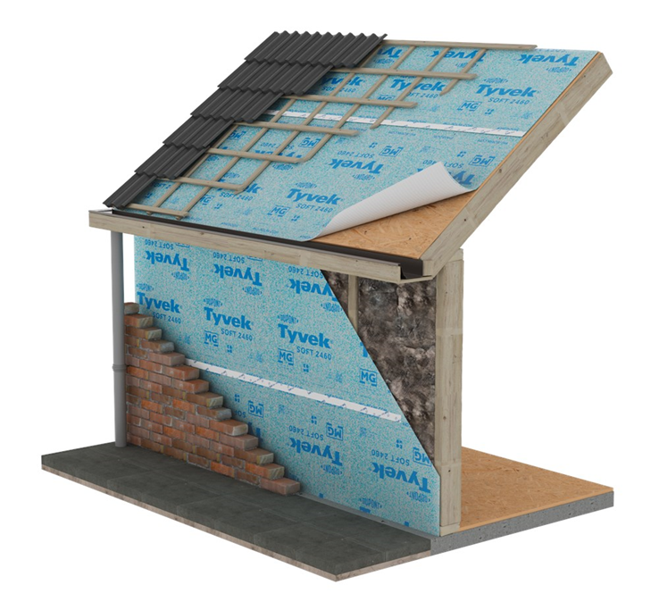 tyvek roofliner soft folie tyvek roofliner soft folie