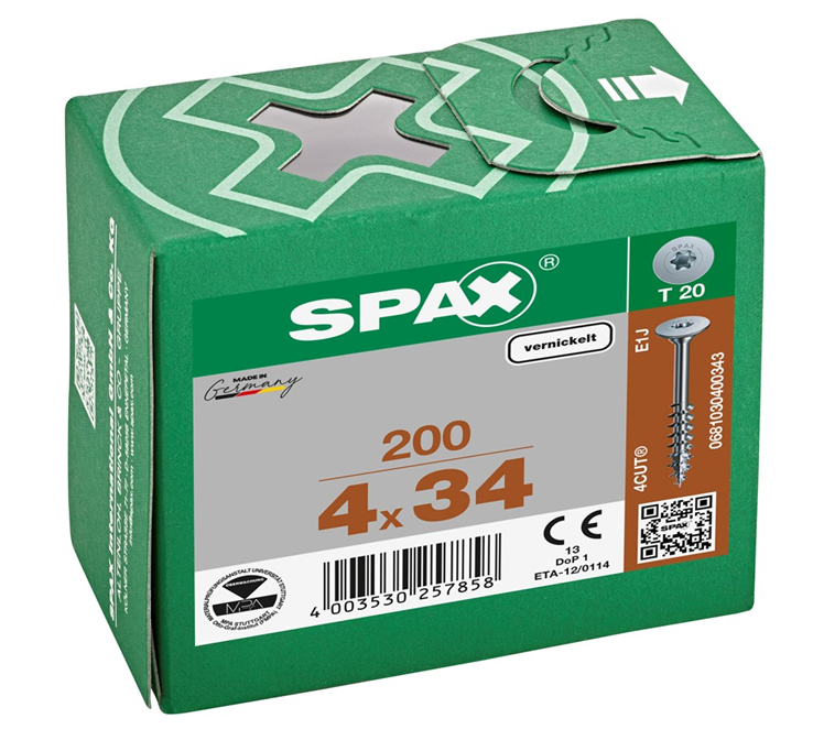 corpusschroef vernikkeld spax corpusschroef vernikkeld spax