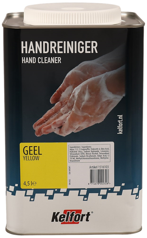 Handreiniger Met Korrel Kelfort - GEEL 4.5L Handreiniger Met Korrel Kelfort - GEEL 4.5L