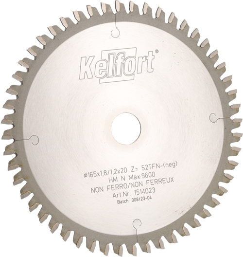 Cirkelzaagblad Hm Kelfort - 168X1.8X20MM 52TF NEGATIEF Cirkelzaagblad Hm Kelfort - 168X1.8X20MM 52TF NEGATIEF