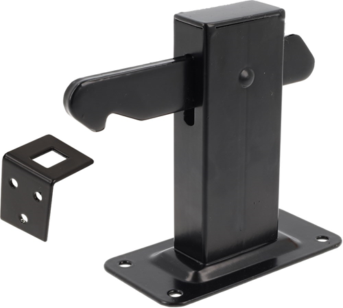 Deurvastzetter Verzinkt Zwart Oxloc - VLOERMODEL  60X120X125MM (LxBxH) Deurvastzetter Verzinkt Zwart Oxloc - VLOERMODEL  60X120X125MM (LxBxH)