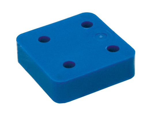 Stel/Drukplaat Kunststof - 70X70X20MM BLAUW Stel/Drukplaat Kunststof - 70X70X20MM BLAUW