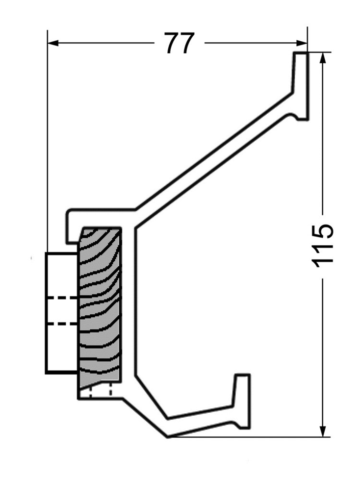 kapstok aluminium f1/eikenhout hermeta kapstok aluminium f1/eikenhout hermeta
