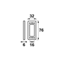 onderlegplaat nylon wit axa-4 onderlegplaat nylon wit axa-4