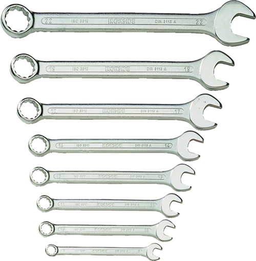 Ring/Steeksleutelset Metrisch Ironside - 8-DELIG 8-22MM Ring/Steeksleutelset Metrisch Ironside - 8-DELIG 8-22MM