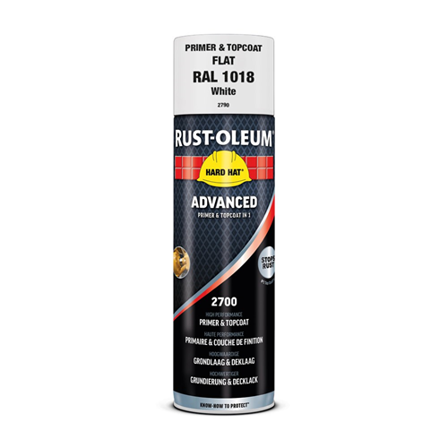 Deklaag Hardhat Advanced Rust-Oleum - 2790 500ML WIT MAT Deklaag Hardhat Advanced Rust-Oleum - 2790 500ML WIT MAT