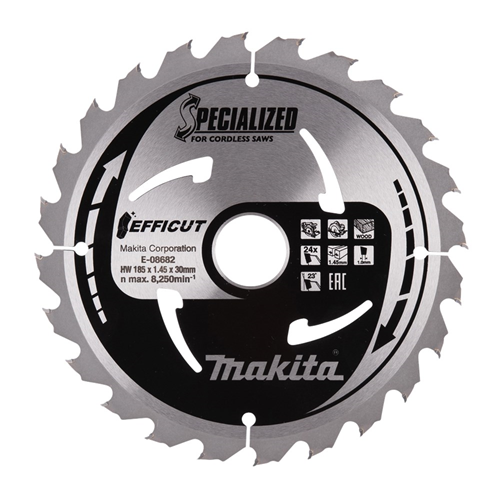 Cirkelzaagblad Hm Makita - 185X1.45X30MM 24T ATAFR Cirkelzaagblad Hm Makita - 185X1.45X30MM 24T ATAFR