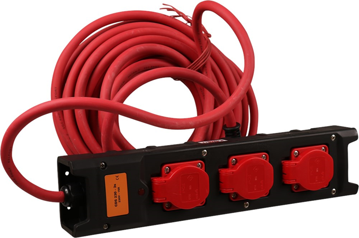 verdeelblok nylon 3-voudig met kabel verdeelblok nylon 3-voudig met kabel