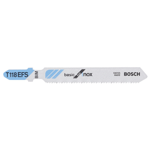 Decoupeerzaagblad Bosch Basic St.Stl - T118EFS 83MM SET à 5 ST Decoupeerzaagblad Bosch Basic St.Stl - T118EFS 83MM SET à 5 ST
