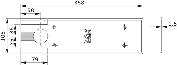 afdekplaat rvs dorma afdekplaat rvs dorma