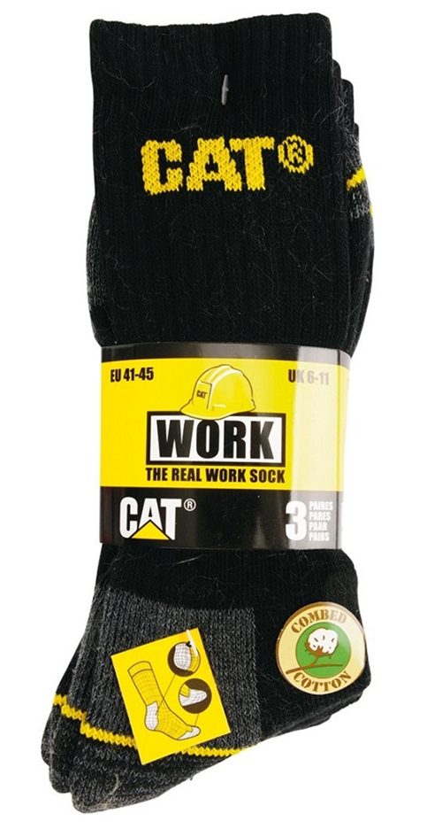 Sokken Cat Workwear - ZWART MT 41-45 SET à 3 PAAR Sokken Cat Workwear - ZWART MT 41-45 SET à 3 PAAR