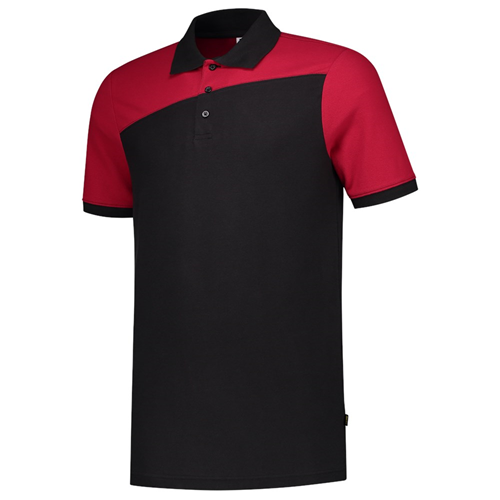 Poloshirt Bicolor Naden Tricorp - 202006 ZWART/ROOD L Poloshirt Bicolor Naden Tricorp - 202006 ZWART/ROOD L