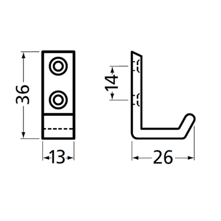 handdoekhaak aluminium f1 hermeta handdoekhaak aluminium f1 hermeta