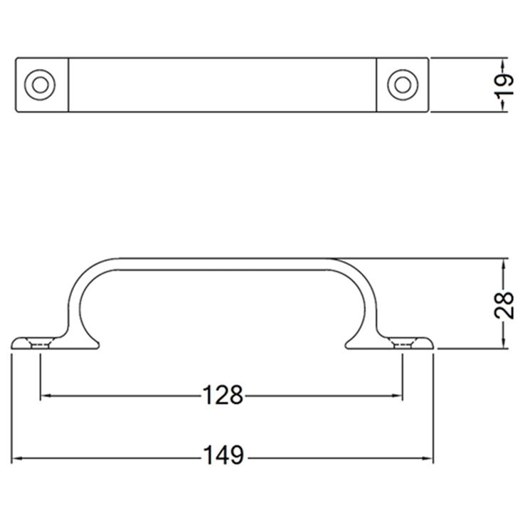 handgreep aluminium mat zwart hermeta handgreep aluminium mat zwart hermeta