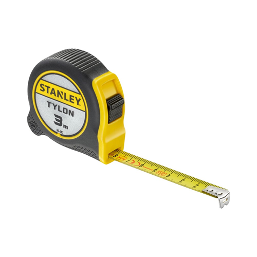 Rolbandmaat Stanley - TYLON 3M 12.7MM ZWART/GEEL Rolbandmaat Stanley - TYLON 3M 12.7MM ZWART/GEEL