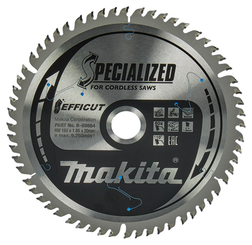 Cirkelzaagblad Hm Makita - 165X1.85X20MM 60T ATBR Cirkelzaagblad Hm Makita - 165X1.85X20MM 60T ATBR