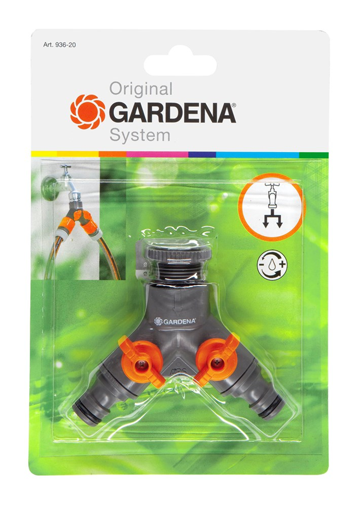 tweewegventiel oranje/grijs gardena tweewegventiel oranje/grijs gardena