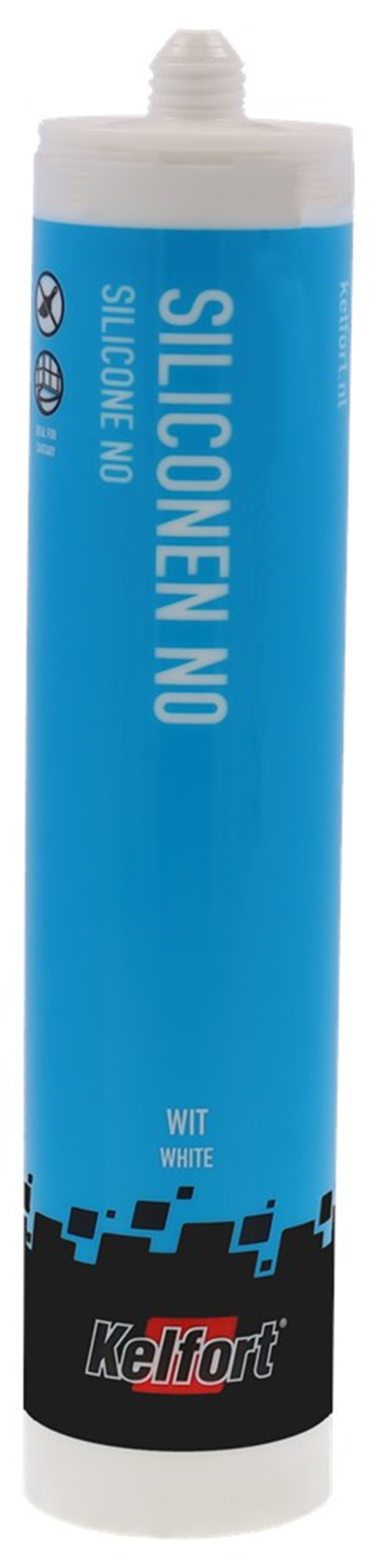 Siliconenkit No Kelfort - 310ML ZILVER GRIJS Siliconenkit No Kelfort - 310ML ZILVER GRIJS