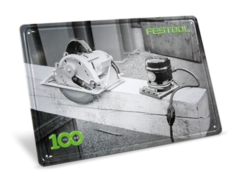 Metaal Wandbord Festool - MES-FT1 100 JAAR Metaal Wandbord Festool - MES-FT1 100 JAAR