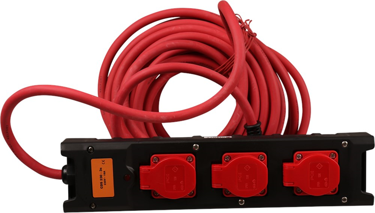 verdeelblok nylon 3-voudig met kabel verdeelblok nylon 3-voudig met kabel