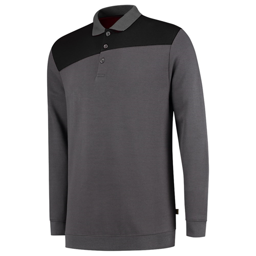 Polosweater Bicolor Naden Tricorp - 302004 DONKERGRIJS/ZWART L Polosweater Bicolor Naden Tricorp - 302004 DONKERGRIJS/ZWART L
