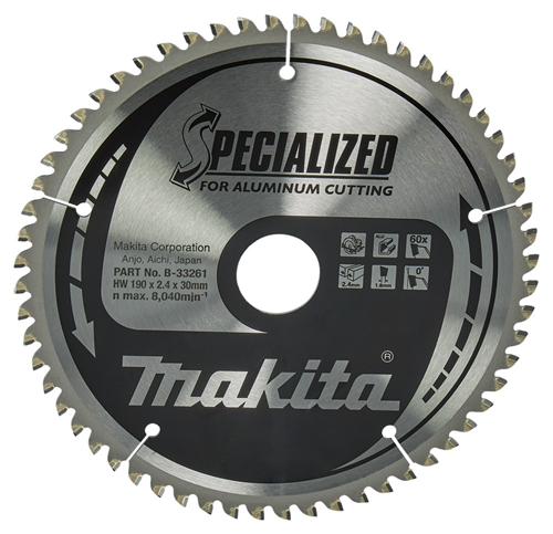 Cirkelzaagblad Hm Makita - 190X2.4X30MM 60T TCG Cirkelzaagblad Hm Makita - 190X2.4X30MM 60T TCG