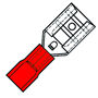 kabelschoen vlakstekerhuls geisol. rood kabelschoen vlakstekerhuls geisol. rood