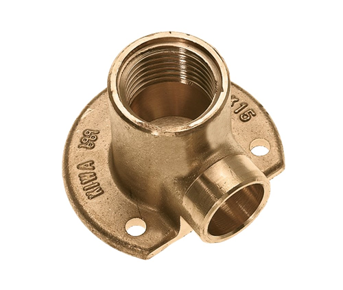 Muurplaat Laag Soldeer Messing - 1/2'' BI X 12MM Muurplaat Laag Soldeer Messing - 1/2'' BI X 12MM