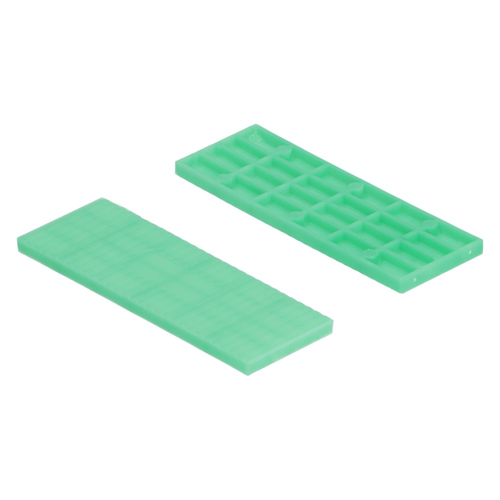 Beglazingsblokjes Raster Kunststof - 36X5X100MM GROEN Beglazingsblokjes Raster Kunststof - 36X5X100MM GROEN