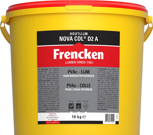 Houtlijm Vochtbestendig Frencken - NOVA COL D2 A 10KG Houtlijm Vochtbestendig Frencken - NOVA COL D2 A 10KG