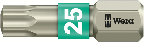 Schroefbit Torx Rvs Wera - 3867/1 TS T25 25MM 1/4'' Schroefbit Torx Rvs Wera - 3867/1 TS T25 25MM 1/4''