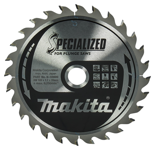 Cirkelzaagblad Hm Makita - 165X2.2X20MM 28T ATB Cirkelzaagblad Hm Makita - 165X2.2X20MM 28T ATB