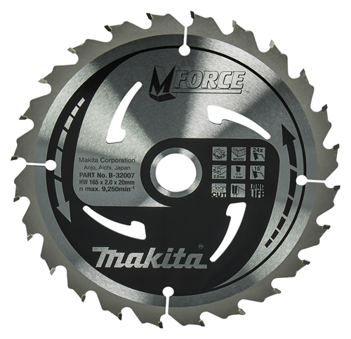 Cirkelzaagblad Hm Makita - 165X2X20MM 24T M-FORCE Cirkelzaagblad Hm Makita - 165X2X20MM 24T M-FORCE