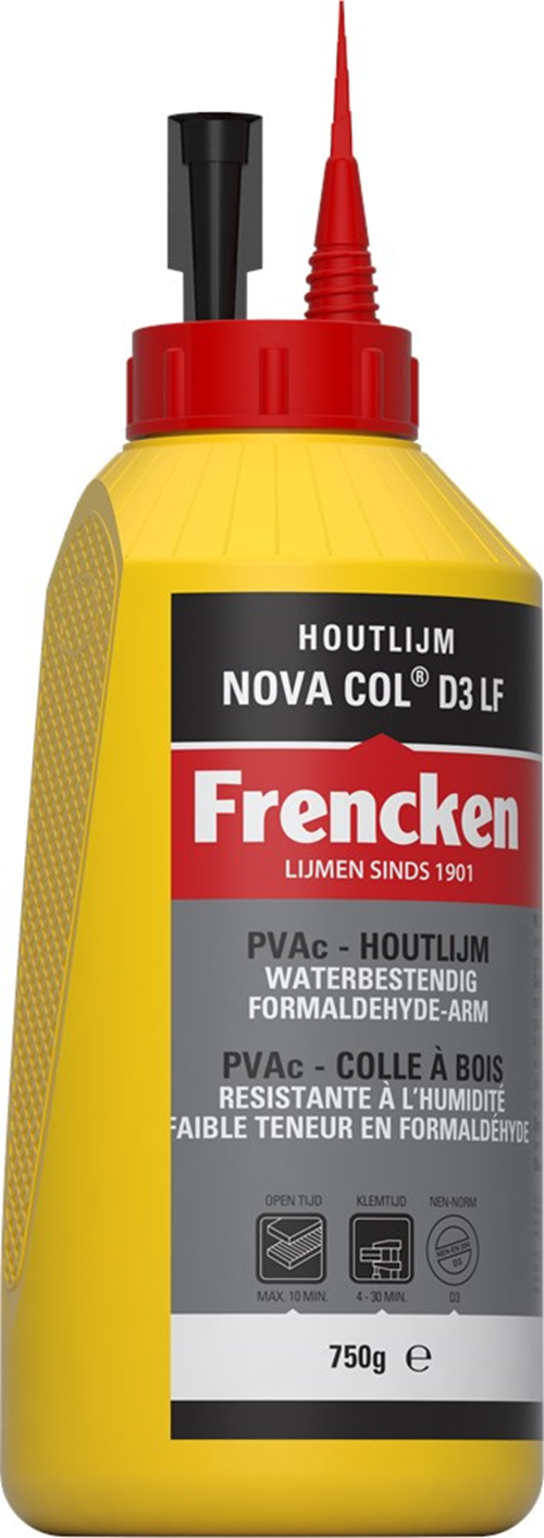 Houtlijm Waterbestendig Frencken - NOVA COL D3 FL 750G Houtlijm Waterbestendig Frencken - NOVA COL D3 FL 750G