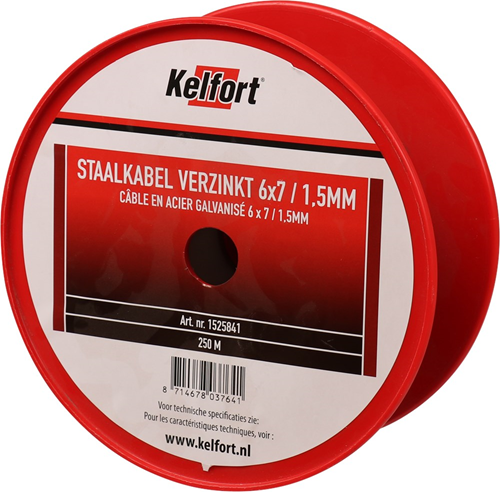 Staalkabel Elvz -  1.5MM 250M Staalkabel Elvz -  1.5MM 250M