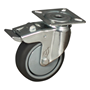 zwenkwiel grijs rubber met rem-3 zwenkwiel grijs rubber met rem-3