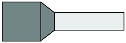 Adereindhuls Geisoleerd Klemko -  2.50MM2 GRIJS Adereindhuls Geisoleerd Klemko -  2.50MM2 GRIJS