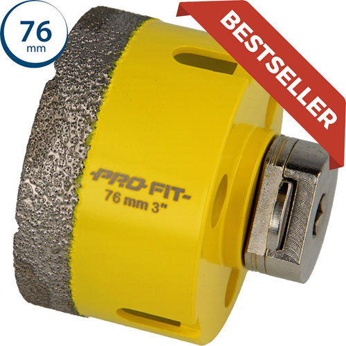 Gatzaag Diamond Dry Profit - Ø 76MM CLICK&DRILL HEX 10MM Gatzaag Diamond Dry Profit - Ø 76MM CLICK&DRILL HEX 10MM