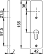 kortschild aluminium f1 hoppe-3 kortschild aluminium f1 hoppe-3