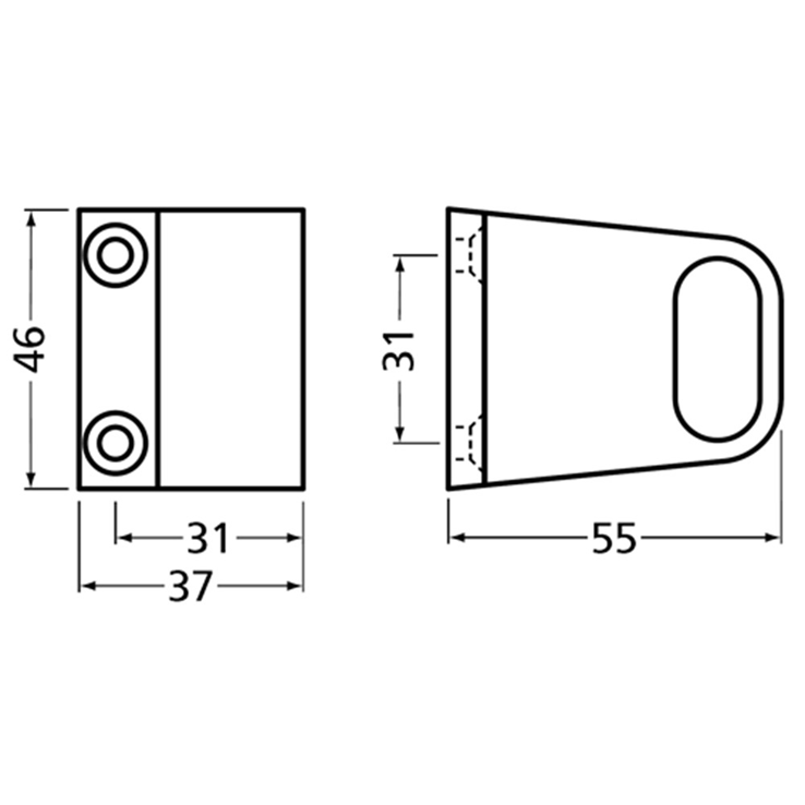eindsteun aluminium mat zwart hermeta eindsteun aluminium mat zwart hermeta