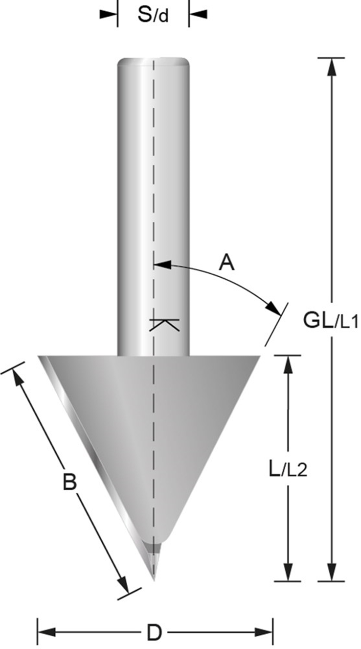 V-groeffrees hardmetaal stehle V-groeffrees hardmetaal stehle