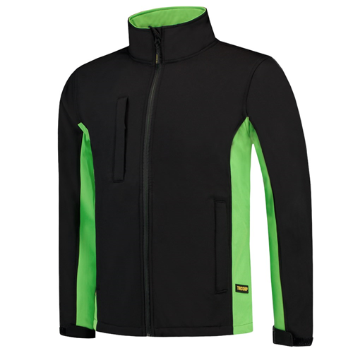 Jack Softshell Bicolor Tricorp - 402002 ZWART/LIME 3XL Jack Softshell Bicolor Tricorp - 402002 ZWART/LIME 3XL