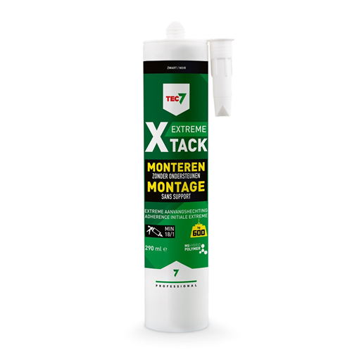 Montagekit Tec7 - X-TACK 290ML ZWART Montagekit Tec7 - X-TACK 290ML ZWART