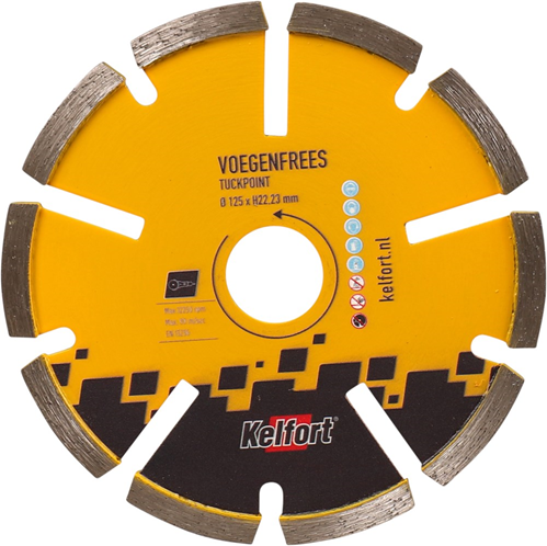 Diamantvoegenfrees Droog Kelfort - 125X22.23MM PREMIUM Diamantvoegenfrees Droog Kelfort - 125X22.23MM PREMIUM